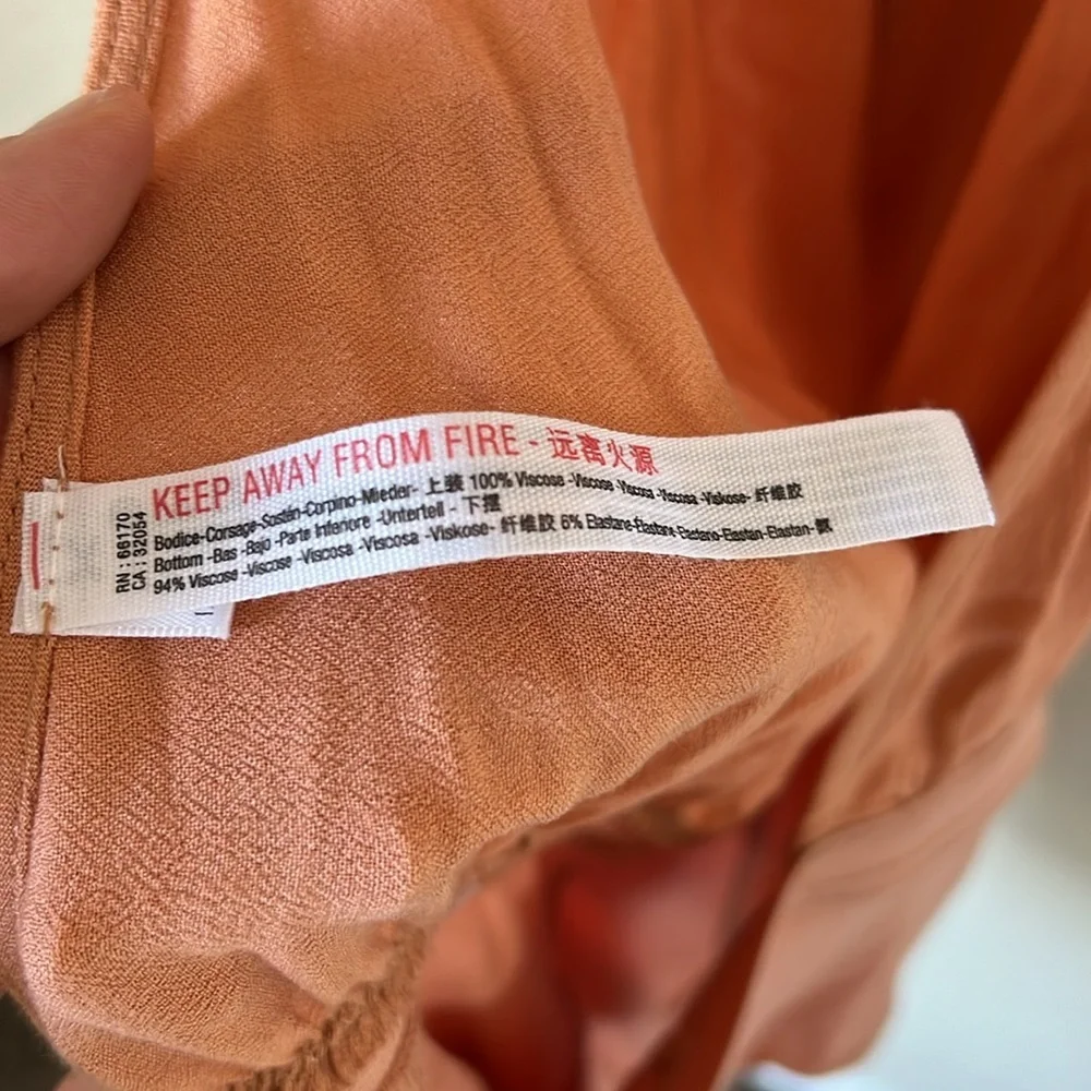 Free people peach Haulter bodysuit NWT